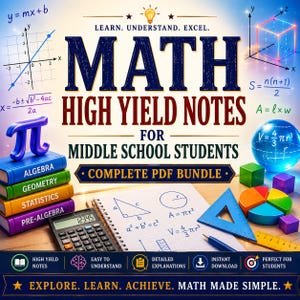 Middle School Math Study Guide | Geometry, Algebra, Statistics Notes