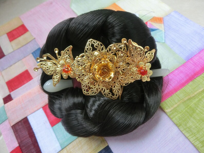 Hanbok Hair Pin Korean Traditional Accessorie for Hanbok _gold Etsy