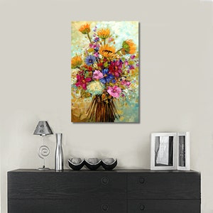 Oil Painting, Colorful Canvas Brings the Beauty and Warmth of a Lush ...