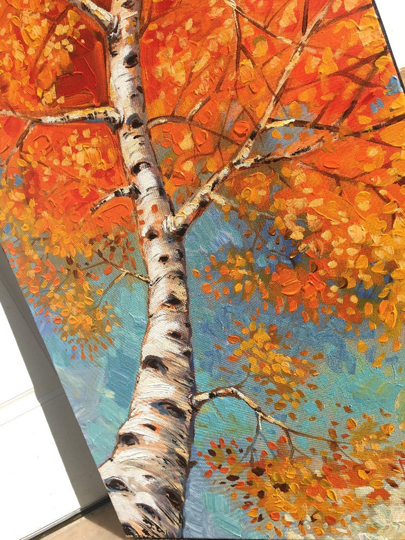 Oil Painting Features Highlights of Red Oranges Yellows of Etsy