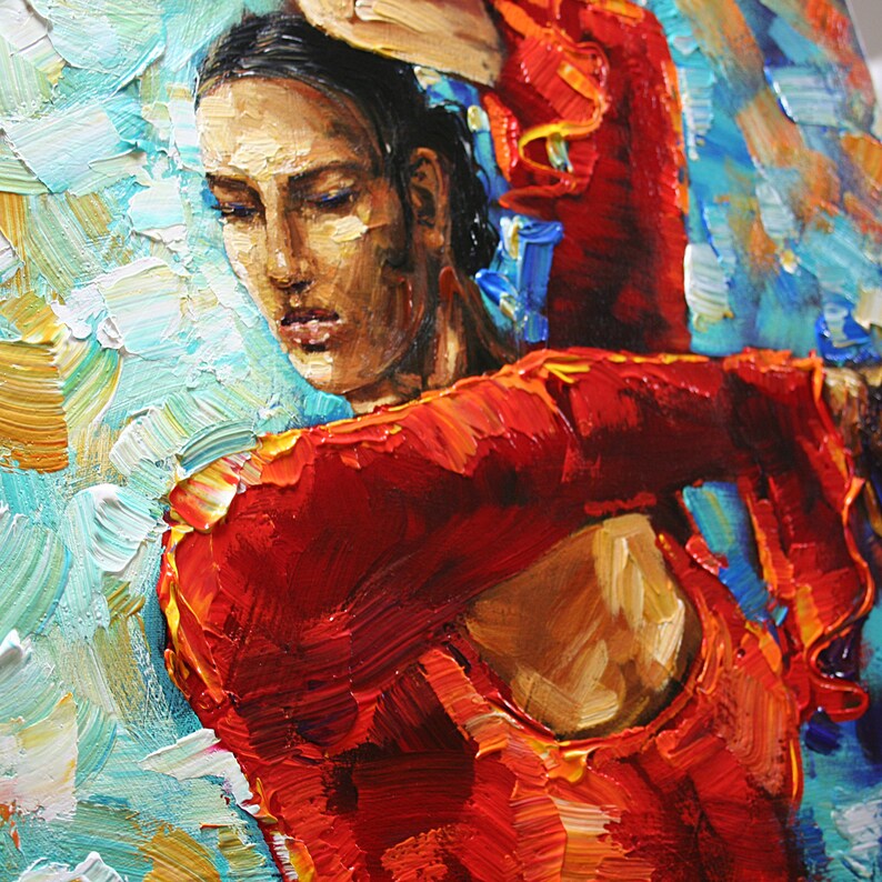Flamenco Heat Painting Captures the Beauty of Music and Dance Etsy