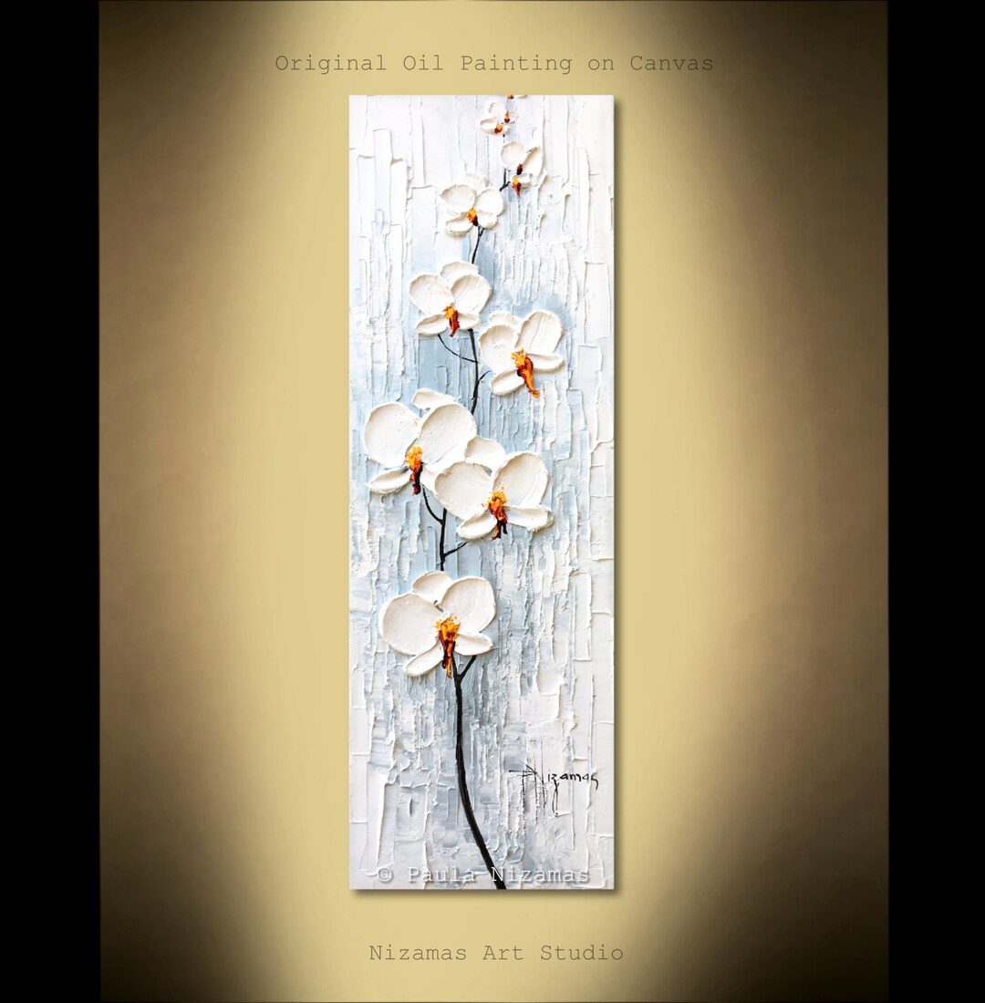 Original Oil Painting on 36 Canvas, Orchid, Texture Flowers, by Nizamas Ready to Hang - Etsy Original Oil Painting on 36 Canvas, Orchid, Texture Flowers, by Nizamas Ready to Hang - Etsy