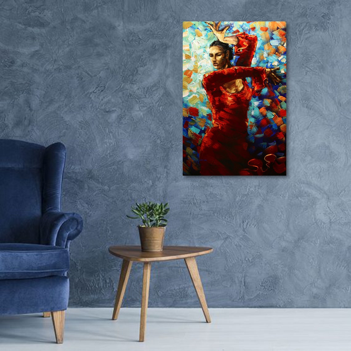 Flamenco Heat Painting Captures the Beauty of Music and Dance Etsy