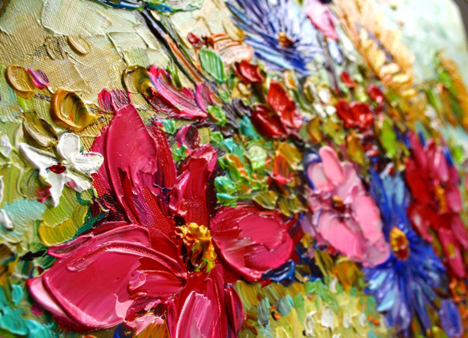 Oil Painting Colorful Canvas Brings the Beauty and Warmth of Etsy