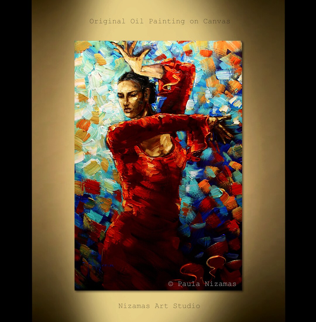 Flamenco Heat Painting Captures the Beauty of Music and Dance Etsy