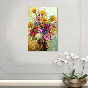 Oil Painting, Colorful Canvas Brings the Beauty and Warmth of a Lush ...