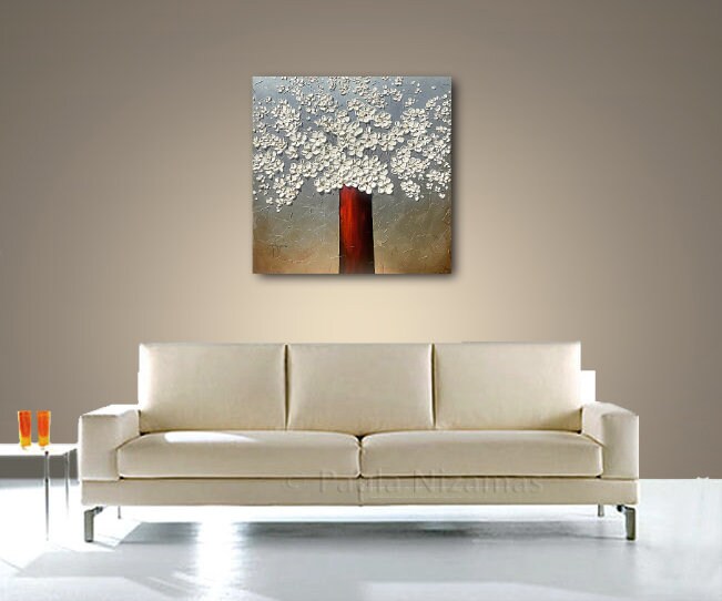 La pintura al óleo tiene una gracia de color metálico rojo | Etsy