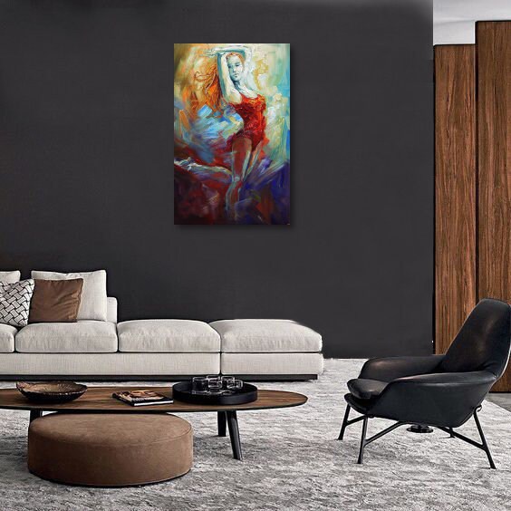 Oil Painting on canvas featuring an expressive composition | Etsy