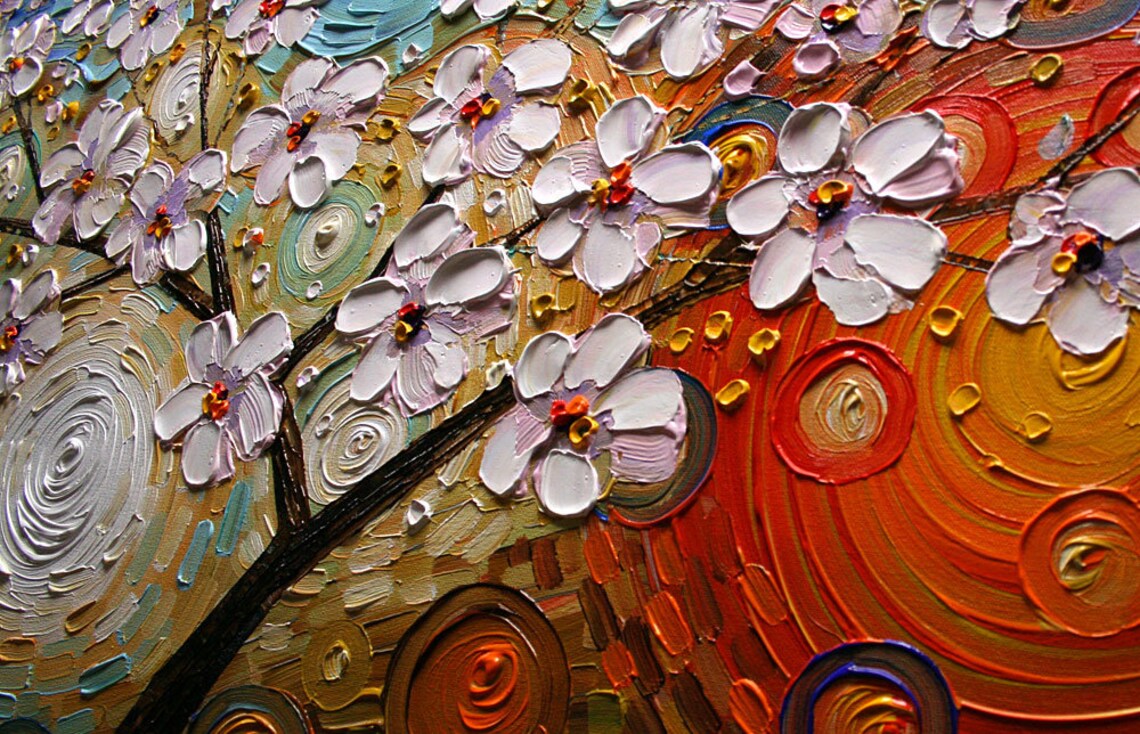 Oil painting vivid fluid and textured work of art is unique Etsy