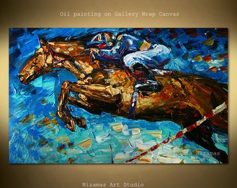 Oil Painting 36" featuring an expressive composition, bold colors, and signature style brush and palette knife strokes by Nizamas
