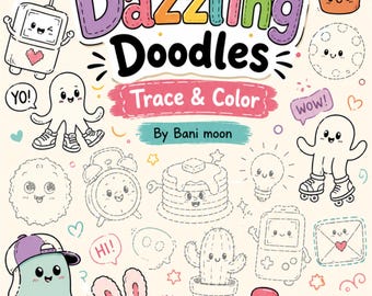 Dazzling Doodles Tracing Book | 40 Hand-Drawn Designs (Digital Download)