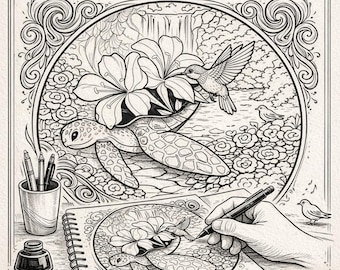 Ink & Flow Tracing Book – Mindfulness, Relaxation, Creativity (Digital Download)