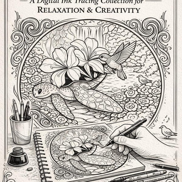 Ink Tracing Printable - Etsy