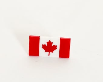 Vintage Canada Flag Pin | Sweet little Canadian Tie Tac | Jean Jacket flair | Backpack, hat pins| Personality pins