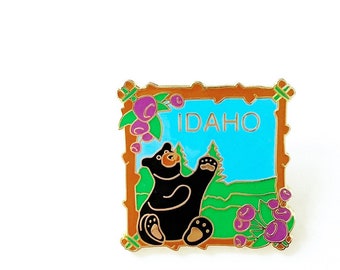 Vintage Idaho enamel pin| Focus enamel pins | jean jacket pins | backpack pins | vintage pins | Idaho souvenir pin