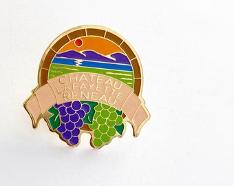 Chateau Lafayette Reneau Pin |  Enamel Wine Pin | Beautiful Winery Pin | Jean Jacket Flair Pin