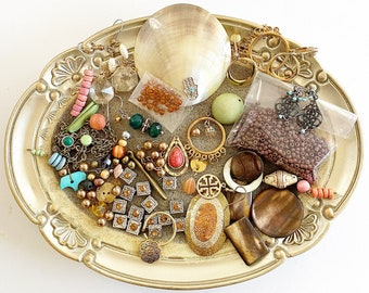 Fabrication de bijoux Boho Destash Lot | perles de graines l bricolage| upcycle, réparation, revente de bijoux | réutiliser | activité amusante LOT y