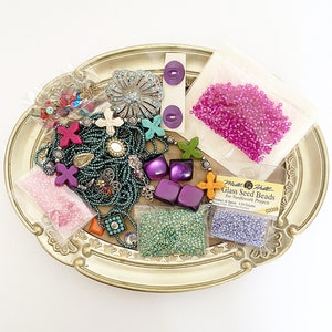 Seed bead Destash Jewelry lot | crafting supplies | diy projects | replacement jewelry parts beads + more| up cycle jewelry repurpose lot 9