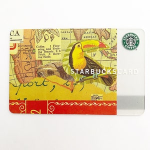 2002 Tarjeta coleccionable Starbucks Tucán / Nunca rayado, sin cargo / tarjeta de café Starbucks tucán Java vintage