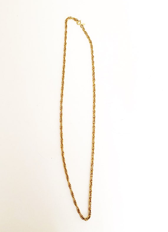 Beautiful long gold chain necklace by Sarah Coven… - image 3