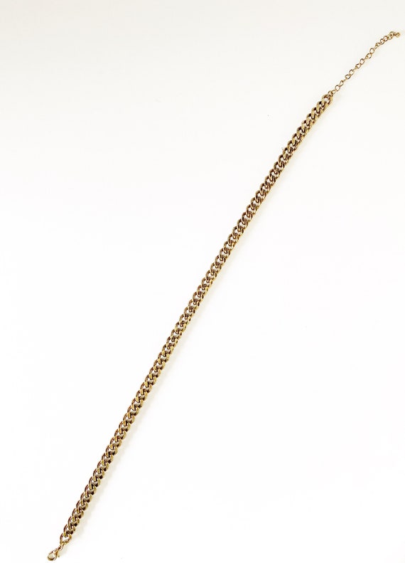 Sensational Vintage Gold Curb Chain Necklace | Vi… - image 4