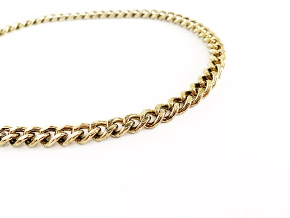 Sensational Vintage Gold Curb Chain Necklace | Vi… - image 1