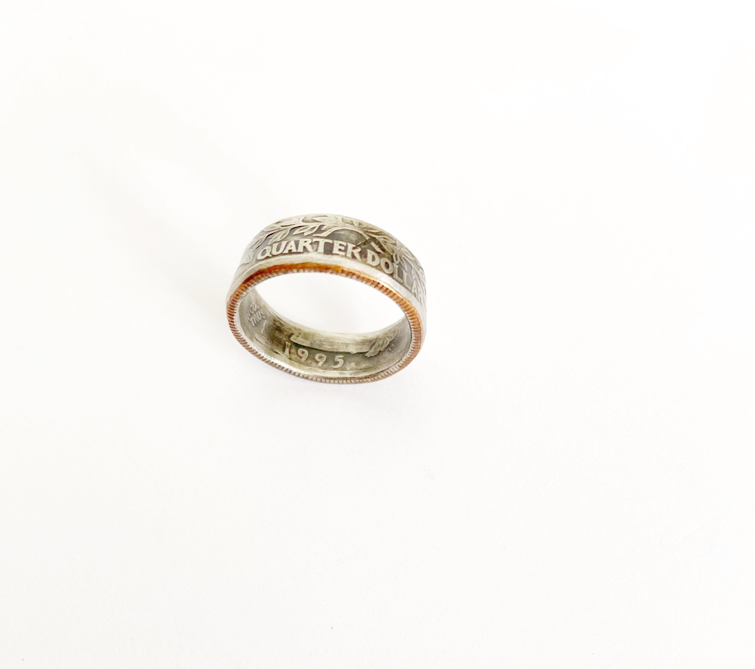 1995 Vintage Quarter Ring Handmade Ring Free Shipping Usa