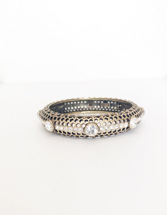 Vintage Estate Designer Rhinestone bangle bracelet