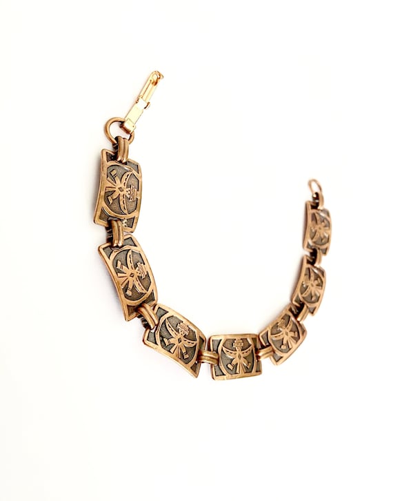 Vintage copper Kachina Dancer bracelet | Native Am