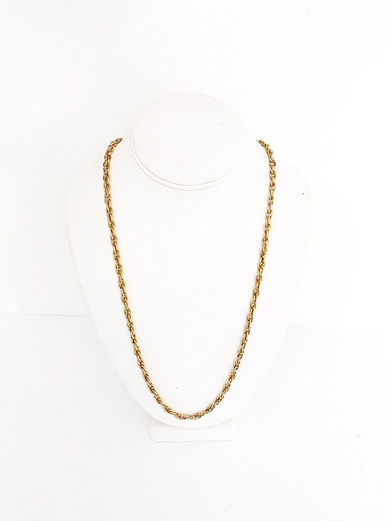 Beautiful long gold chain necklace by Sarah Coven… - image 1