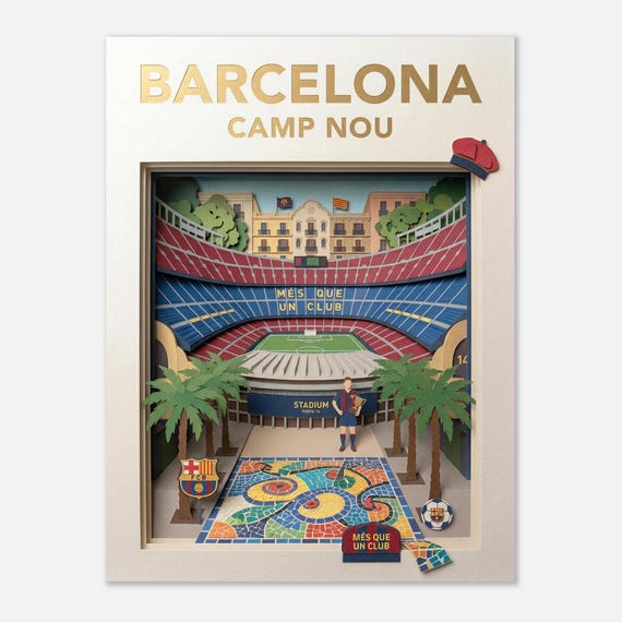 BARCELONA – Camp Nou | Travel poster