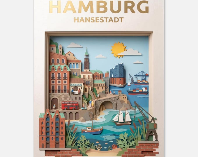 HAMBURG – Hanseatic City | Travel Poster