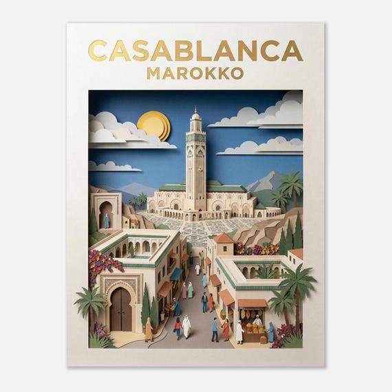 CASABLANCA – Morocco | Travel Poster