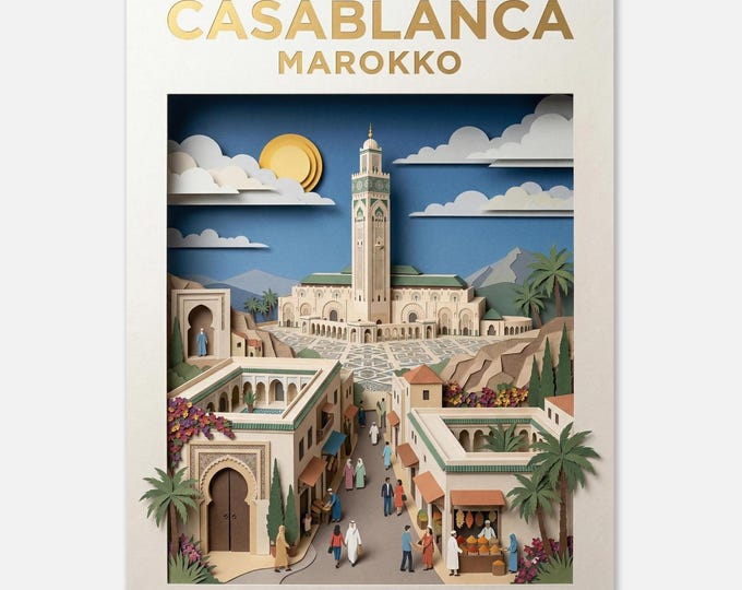 CASABLANCA – Morocco | Travel Poster