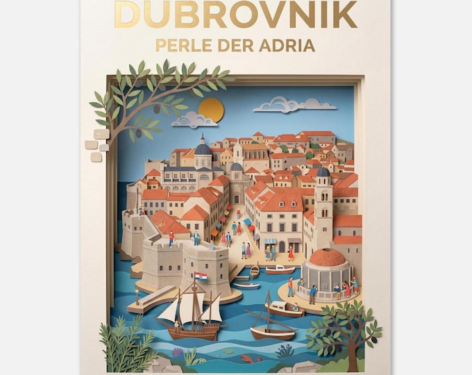 DUBROVNIK – Pearl of the Adriatic | Travel poster