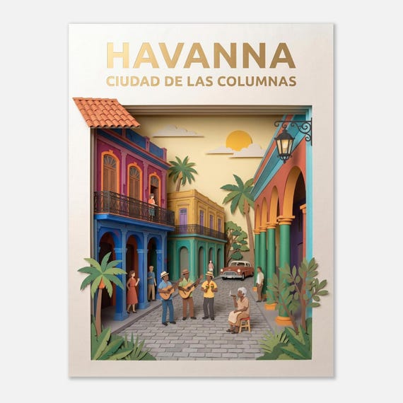HAVANA – Ciudad de las columnas | Travel poster