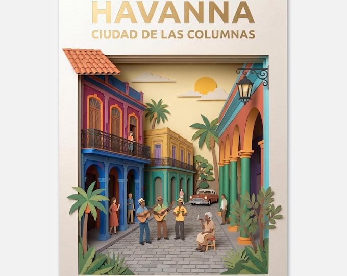 HAVANA – Ciudad de las columnas | Travel poster