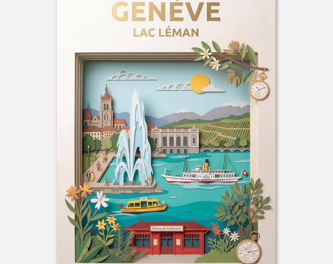 GENEVA – Le Lac Léman | Travel poster