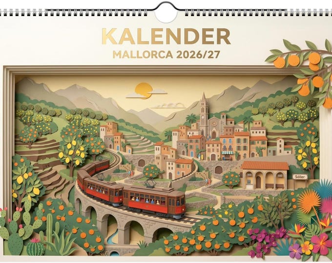 Unique WALL CALENDAR – Mallorca | July 2026 to June 2027
