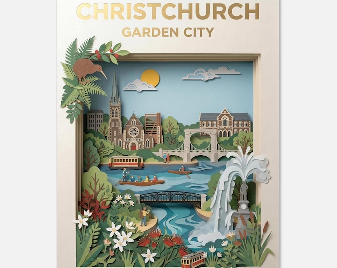CHRISTCHURCH – Garden City | Travel Poster