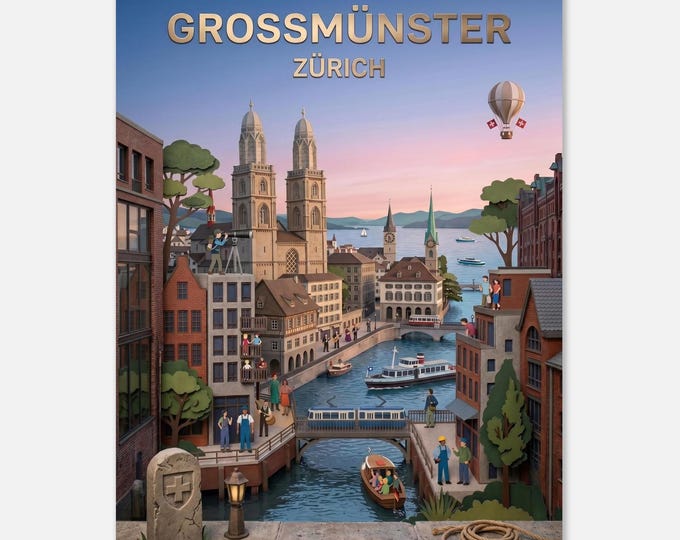 ZURICH – Grossmünster | Poster