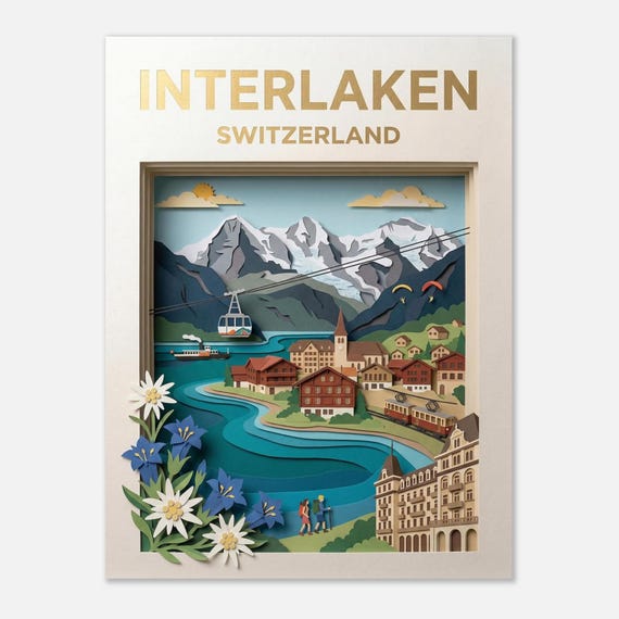 INTERLAKEN – Switzerland | Travel poster