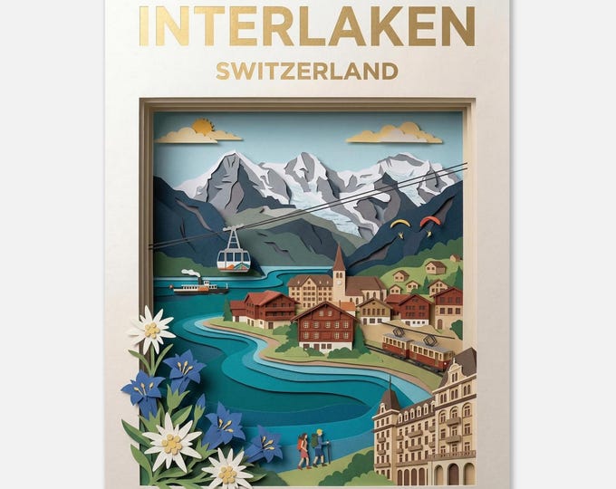 INTERLAKEN – Switzerland | Travel poster