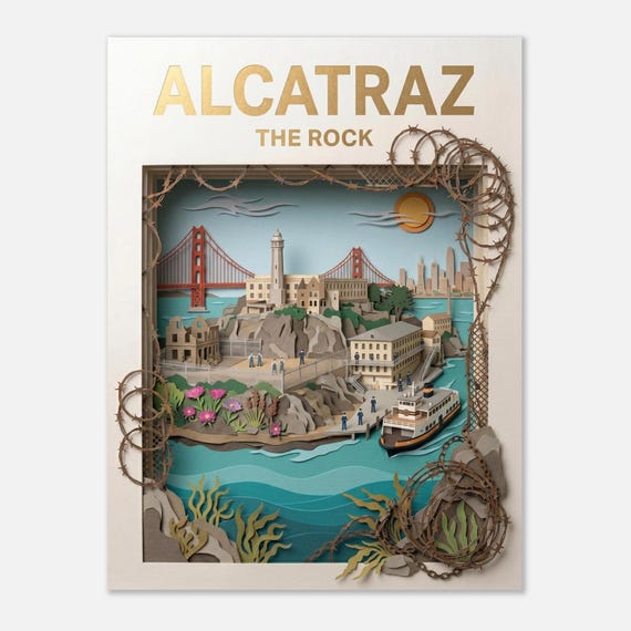 ALCATRAZ – The Rock | Travel Poster