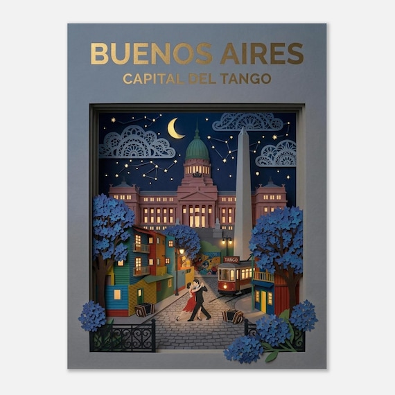 BUENOS AIRES – Capital del Tango noche | Travel poster