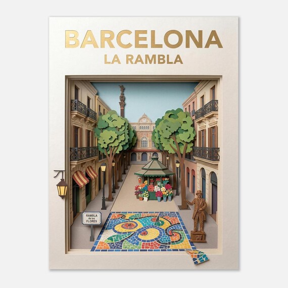 BARCELONA – La Rambla | Travel poster
