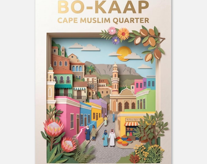 BO-KAAP – Cape Muslim Quarter | Travel Poster