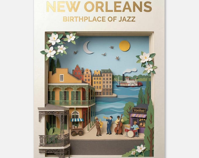 NEW ORLEANS – Birthday of Jazz | Travel poster
