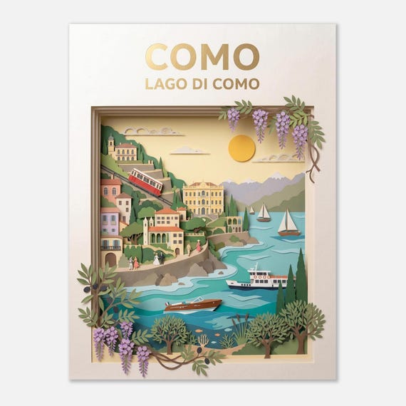 COMO – Lake Como | Travel poster