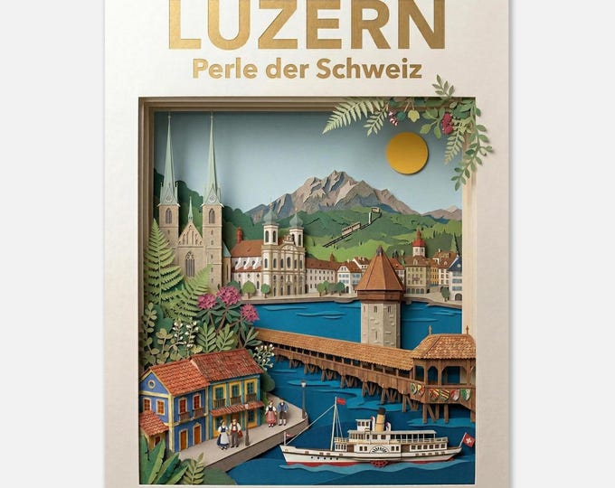 Lucerne – Pearl of Switzerland | Travel Poster